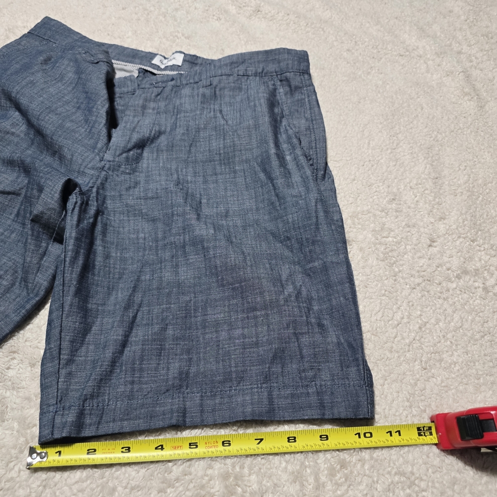 The Every Wear Short 9" Inseam Blue Flat Front Shorts with Refined Look Sz 34 - Picture 8 of 10
